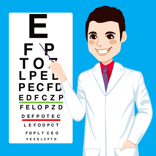 Ophthalmologist table vector
