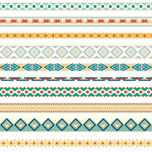 Ornaments border dividers vector