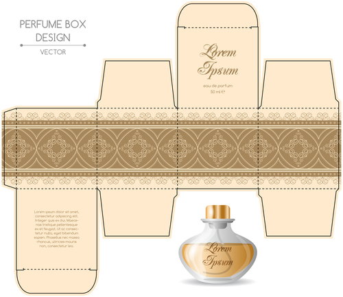 Packaging perfume box vector