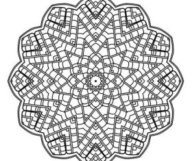 Painting mandala abstract pattern vector