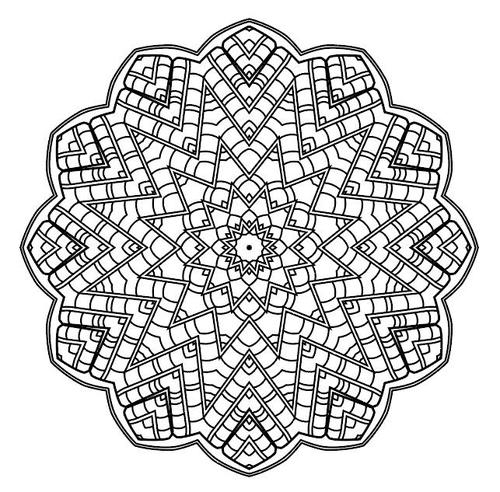 Painting mandala abstract pattern vector