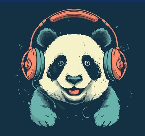 Panda baby vector