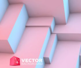 Pink and blue rectangular background vector