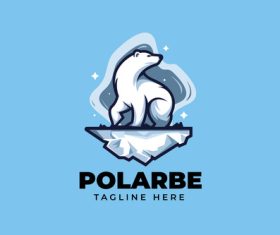 Polar bear logo vector