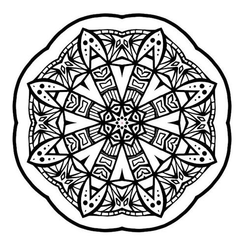 Precision totem mandala abstract pattern vector