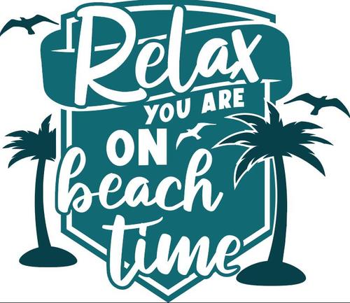 Relax you are on beach time vector