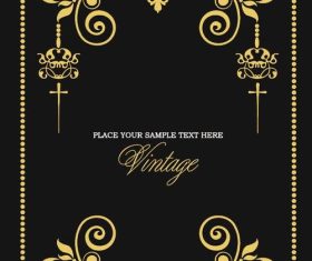 Royal golden style vector