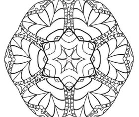 Silhouette mandala pattern vector
