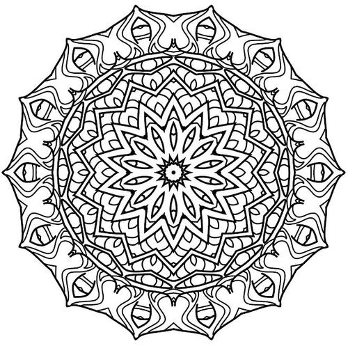 Silhouette white mandala flower pattern vector
