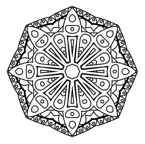 Simple abstraction mandala pattern vector