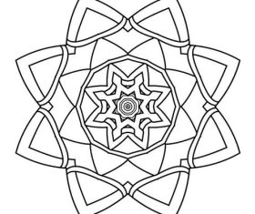 Simple lines mandala abstract pattern vector