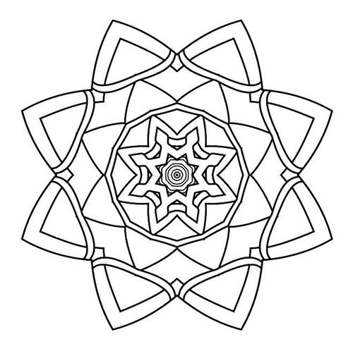 Simple lines mandala abstract pattern vector