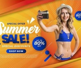 Special offer summer sales vector