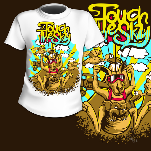 Stouch the sky tshirt design vector