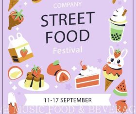 Street food festival vector