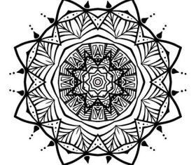The simplest mandala abstract pattern vector