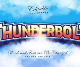 Thunderbot 3d style text effect vector