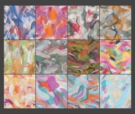 Transparent random overlapping wavy shapes vector