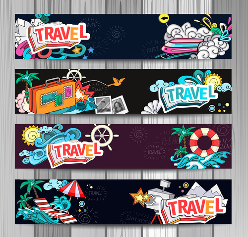 Travel banner vector