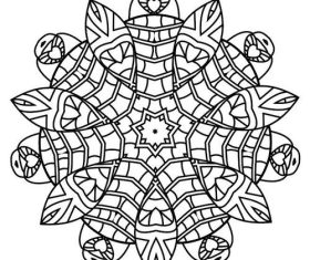Unique style mandala pattern vector