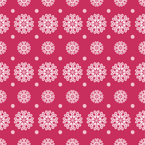 Wine red background with white flower patterns vector