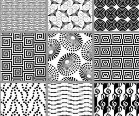 Simple black and white geometric shapes vector