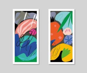 Abstract creative cards vector