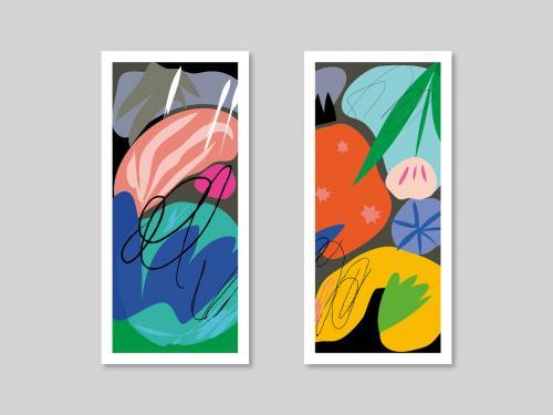 Abstract creative cards vector