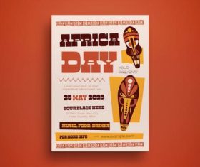 Africa day flyer layout vector