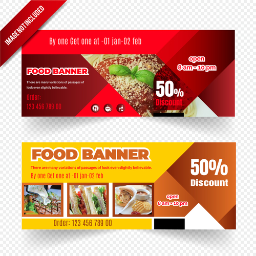 Banners restaurants vector