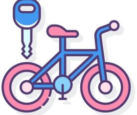 Bicycle rental vector