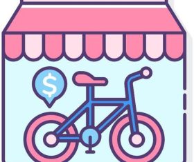Bicycle shop vector