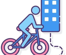 Bike city tours vector