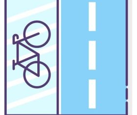 Bike lane vector