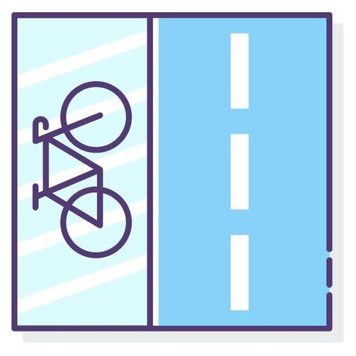 Bike lane vector