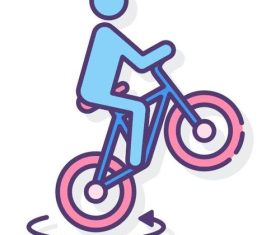 Bike tricks vector