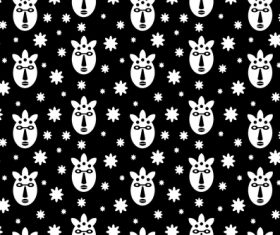 Black and white background seamless pattern vector