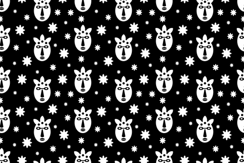 Black and white background seamless pattern vector