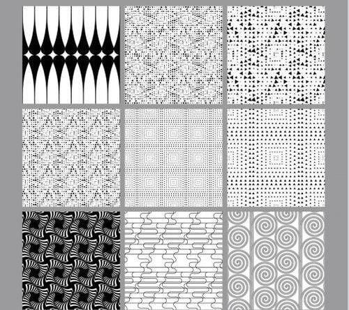 Black and white geometric seamless pattern vector