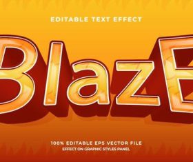 Blaze text effect vector