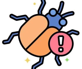 Bug icons vector