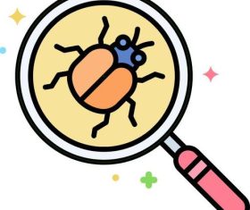 Bug tracking icons vector