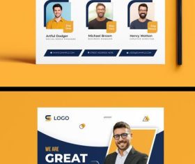 Business conference flyer design template vector