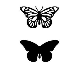 Butterfly silhouette vector