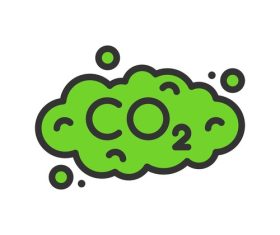 CO2 natural disaster icons vector