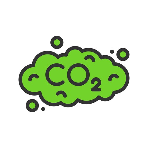 CO2 natural disaster icons vector