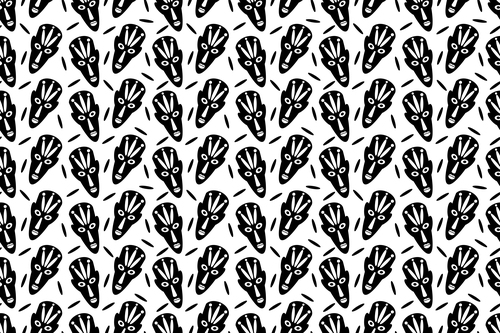 Character avatar background seamless pattern vector