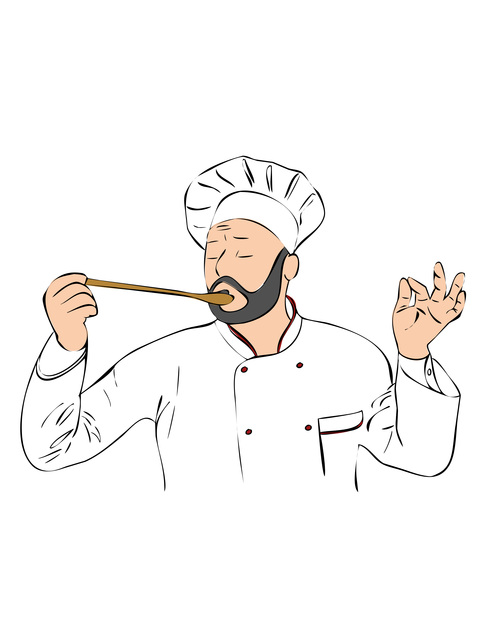 Chef tasting vector