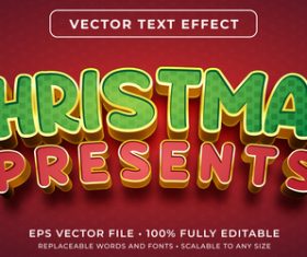 Christmas presents 3d style effect vector