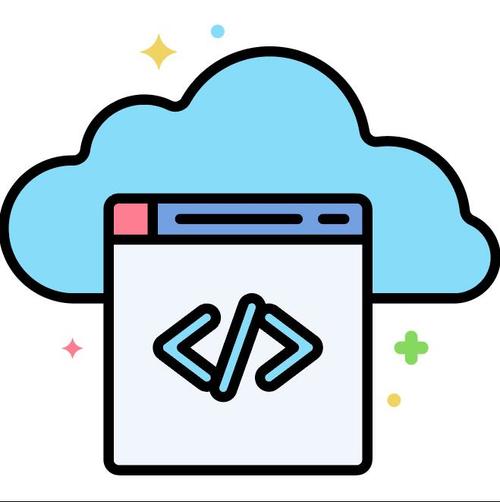 Cloud coding icons vector